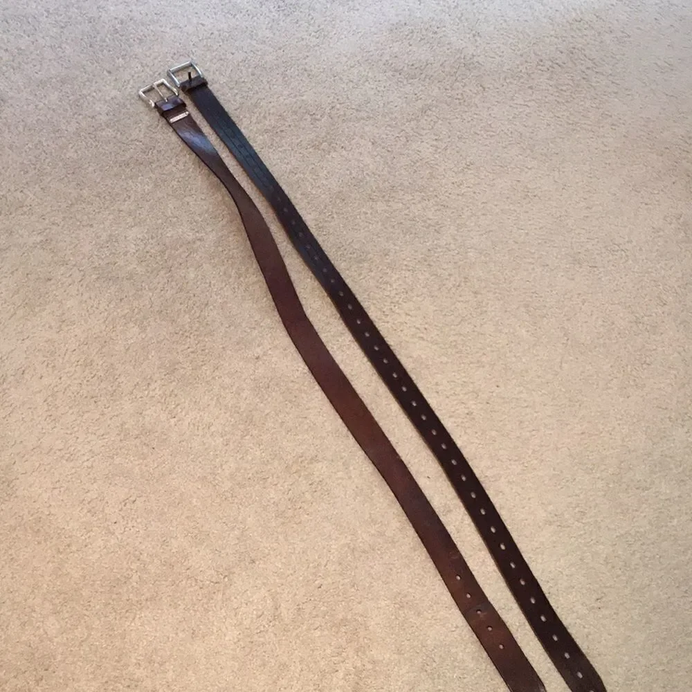 Brown Guess Thick Leather Belt 1 1/2” tall
